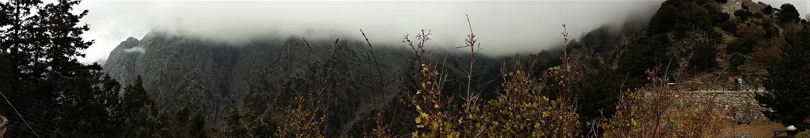 Panoramic photograph of the Omalos plateau